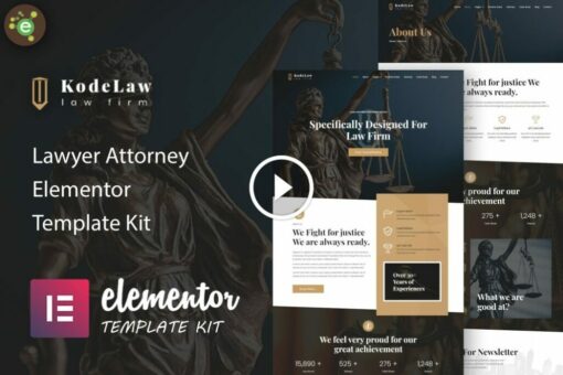 Kodelaw - Kit de plantilla de Elementor para Abogados 1