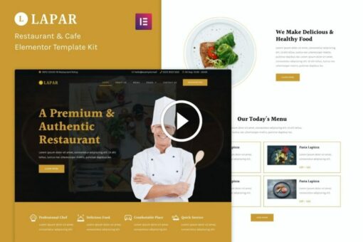 Lapar – Kit de plantillas Elementor para restaurante y cafetería 1