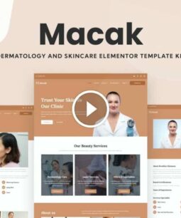 Macak - Kit de plantilla Elementor de clínica dermatológica