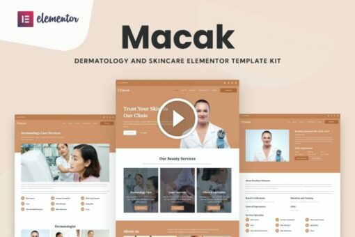 Macak - Kit de plantilla Elementor de clínica dermatológica 1