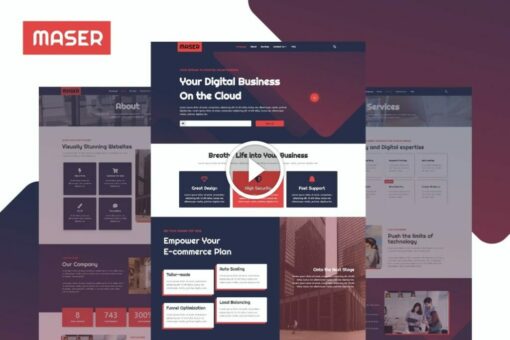 Maser - Kit de plantilla Elementor de la agencia de diseño web 1
