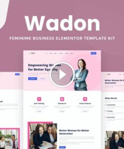 Wadon - Kit de plantilla Elementor de consultora empresarial femenina