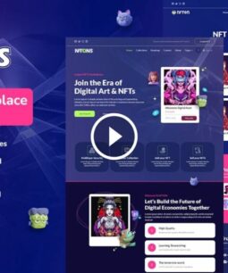 NFTONS: cryptocurrency elementor template kit and NFT service