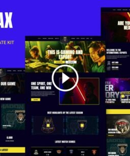 Nexmax: kit de estêncil Elementor para esportes eletrônicos e jogos