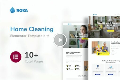 Noka - Kit de plantilla Elementor de la empresa de servicios de limpieza 1