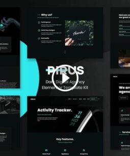 PIRUS: Elementor template kit from the digital agency oscura