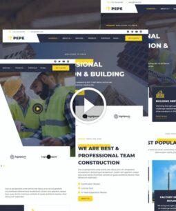 Pepe - Construction and construction business services elementor template kit