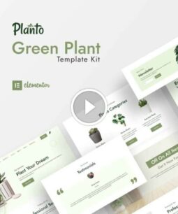 Planto - Kit de plantillas de Elementor verde