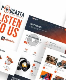Podcasta: kit de modelos Elementor para transmissão e podcast