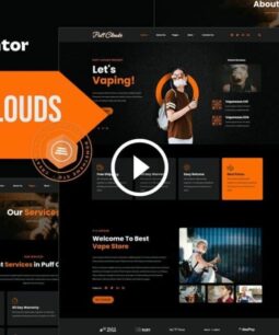 Puff Clouds - Kit de plantilla Elementor de la tienda Vape