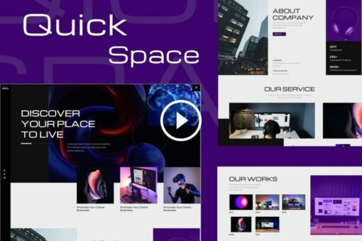 QuickSpace: kit de plantillas de Elementor de negocios creativos 1