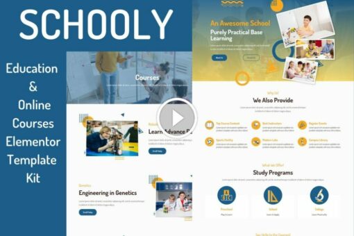 Schooly - Kit de plantillas de Elementor para educación y cursos en línea 1