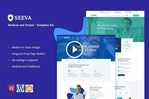 Seeva: kit de plantillas para Elementor médicos y dentales 1