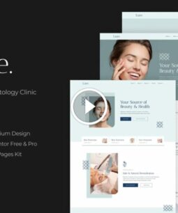 Lure: kit de plantilla de Elementor de dermatología moderna