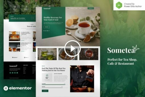 Sometea - Kit de plantilla de Elementor para cafetería y restaurante de la casa de té 1