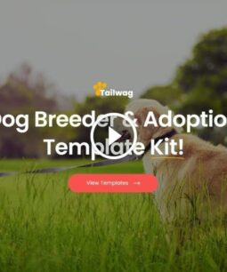 Tailwag - Kit de plantilla Elementor de adopción y criador de perros