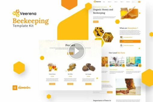 Veerena - Kit de plantilla Elementor Honey Bee 1