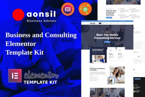 Aonsil - Kit de plantillas Elementor de negocios y consultoría 1