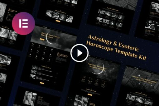 Mystik | Kit de plantilla Elementor de astrología y horóscopo esotérico 1