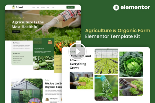 Atani - Agriculture & Organic Farm Elementor Pro Template Kit 1
