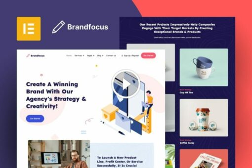 Brandfocus - Branding Agency Elementor Template Kit 1