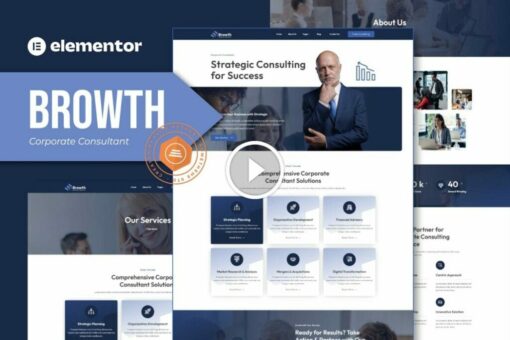 Browth - Corporate Consultant Elementor Template Kit 1