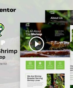 Shrimp - Kit de modelos Elementor para aquários e lojas de hobby