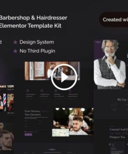 Cuthair - Barbershop & Hairdresser Elementor Pro Template Kit