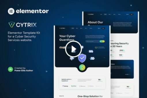 Cytrix - Cyber ​​Security Services Elementor Template Kit 1