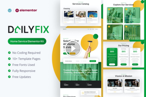 Dailyfix - Home Service Elementor Template Kit 1