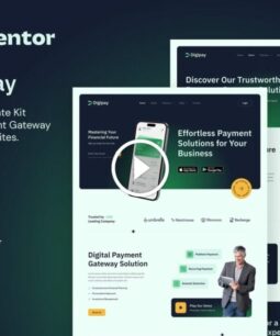 Digipay - Kit de modelos Elementor para gateway de pagamento online e fintech