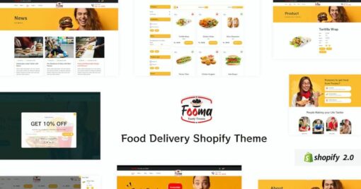 Fooma - Responsive Fast Food Delivery Shopify Theme 1