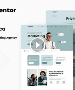 Influenca - Kit de modelos Elementor para agências de marketing de influência