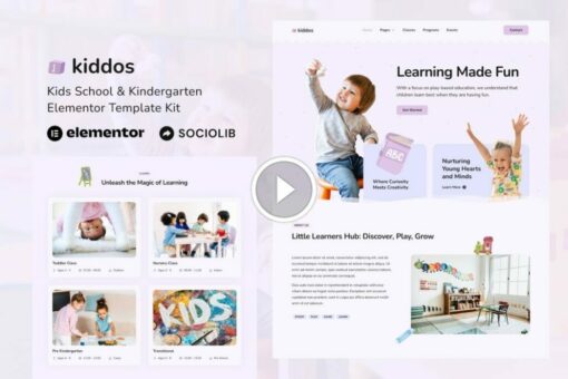 Kiddos - School & Kindergarten Elementor Template Kit 1