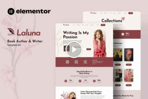 Laluna - Book Author & Writer Elementor Template Kit 1