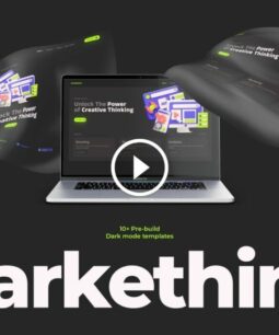 Markethink - Dark Mode Digital Marketing Agency Elementor Template Kit