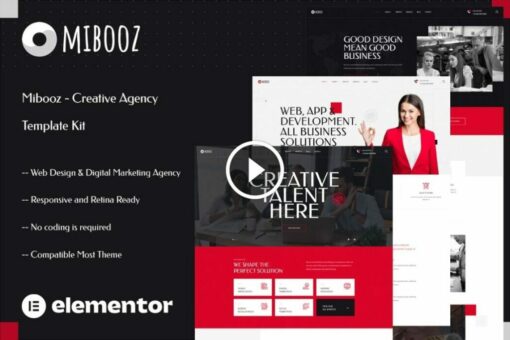 Mibooz - Creative Agency Elementor Template Kit 1