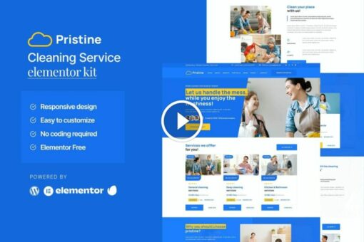 Pristine - Cleaning Service Elementor Template Kit 1