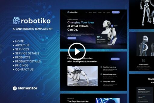 Robotiko - Robotic & AI Elementor Template Kit 1