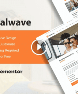 SocialWave - Kit de modelos Elementor para serviços de mídia social e marketing digital