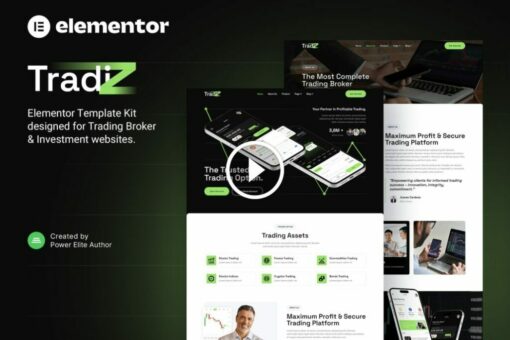 Tradiz - Trading Broker & Investment Elementor Template Kit 1
