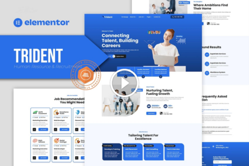 Trident - Human Resource & Recruitment Agency Elementor Template Kit 1