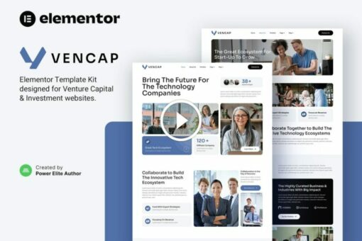 Vencap: Venture Capital & Investment Elementor Template Kit 1