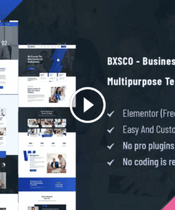 BXSCO: Kit de modelos Elementor multifuncional para negócios