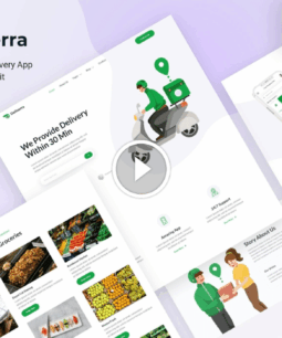 Deliverra: Food & Grocery Delivery App Elementor Template Kit