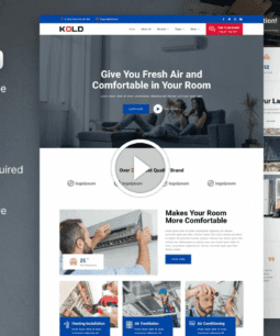 Kold: Air Conditioner & HVAC Repair Service Elementor Template Kit