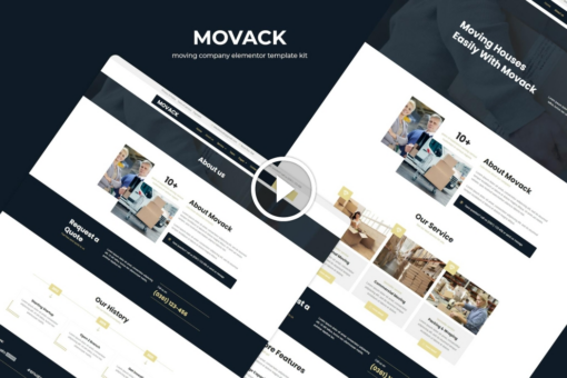 Movack: Moving Company Elementor Template Kit 1