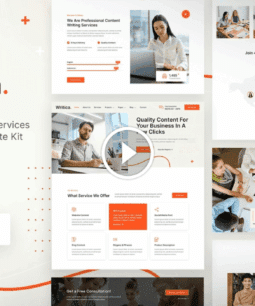 Writica: Kit de modelos Elementor para serviços de redação de conteúdo