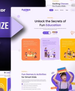 PlayWize - Elementor template kit for early childhood education