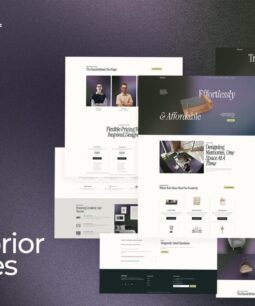 Monorior Space: kit de modelos Elementor para interiores com degradê